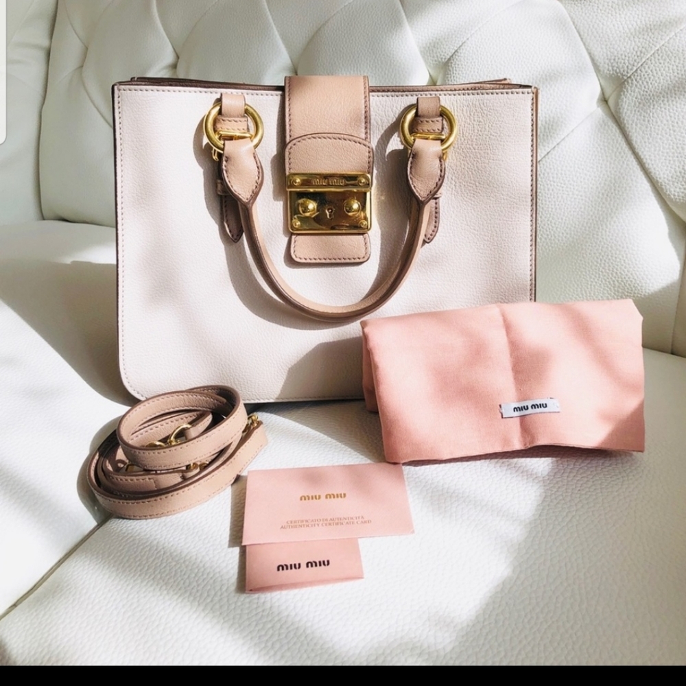 Authentic Miu Miu Madras Medium Handbag